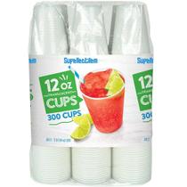 Copos de plástico Supellectilem 350ml descartáveis, pacote com 300