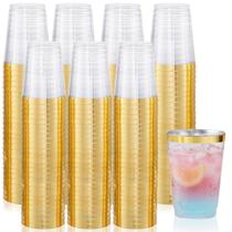 Copos de plástico supernal Gold 300 ml 200 unidades para piqueniques de festa