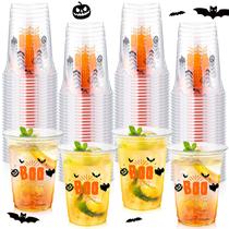 Copos de plástico Tiangrid Halloween 16 onças (473 mL) transparentes x100