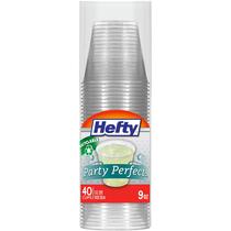Copos de Plástico Transparente Hefty Deluxe para Festa 266ml Pacote com 40