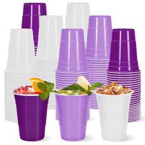 Copos de plástico Whaline, 60 unidades, 473 ml, lavanda, roxo, branco Copos de plástico Whaline, 60 unidades, 473 ml, lavanda, roxo, branco