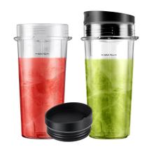 Copos de Reposição para Blender Ninja - Pacote com 2 Unidades de 473ml com Tampas Copos de Reposição para Blender Ninja - Pacote com 2 Unidades de 473ml com Tampas