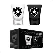 Copos De Shot Tequila Botafogo 60ml - Conjunto 2 Copos - Vidro de Alta Qualidade