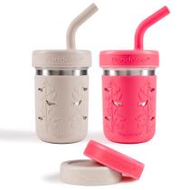 Copos de smoothie de aço inoxidável Pandaloo, 10 onças, sem BPA Copos de smoothie de aço inoxidável Pandaloo, 10 onças, sem BPA