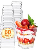 Copos de sobremesa de plástico NEEBAKE 60 conjuntos 150mL - Parfait Cups