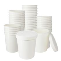 Copos de sorvete de papel Belinlen 946ml com tampas ventiladas (30 conjuntos) Copos de sorvete de papel Belinlen 946ml com tampas ventiladas (30 conjuntos)