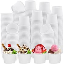 Copos de sorvete para sundae Ruisita 300 unidades, 150 ml, papel branco