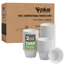 Copos de suflê descartáveis Vplus 1000, pacote 60 ml, compostáveis