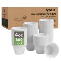 Copos de suflê descartáveis Vplus 800, pacote 120 ml, 100% compostáveis