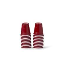Copos de tiro Just Funky, 45 ml, acrílico, vermelho, plástico, pacote com 20