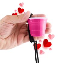 Copos de tiro Red Cup Living Pink Plastic 60 ml reutilizáveis