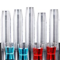 Copos de tiro Zcaukya 500 Copos descartáveis de plástico transparente de 30 ml Copos de tiro Zcaukya 500 Copos descartáveis de plástico transparente de 30 ml