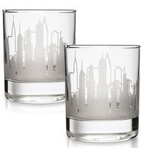 Copos de uísque Greenline Goods Skyline New York City Set 2