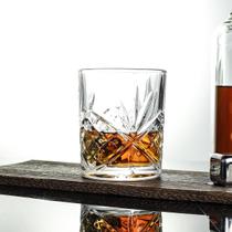 Copos De Vidro Borda Dourada Para Whisky Cristal Ecológico 340ml
