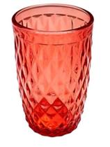 Copos de Vidro Conjunto 6 Peças Bico de Abacaxi Vermelho 360ml - Casambiente