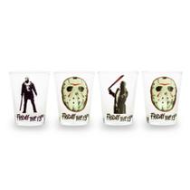 Copos de vidro Mini Whiskey Shot Friday The 13th Jason 60mL x4