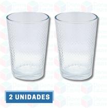 Copos de Vidro Resistentes 200ML Transparente - 2Un
