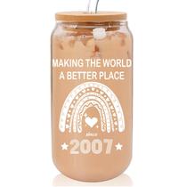 Copos de vidro TAGDANK, presentes de aniversário de 18 anos para meninas de 16 onças