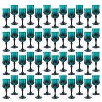 Copos de vinho de plástico LEYIQU 48 unidades 17x7cm 210ml verdes