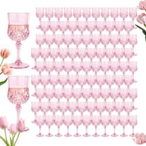 Copos de Vinho de Plástico LEYIQU Estilo Vintage Rosa 100 unidades