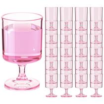 Copos de vinho de plástico reutilizáveis de acrílico 240mL Singhoow x48 Blush Copos de vinho de plástico reutilizáveis de acrílico 240mL Singhoow x48 Blush