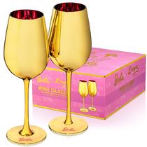 Copos de vinho Dragon Glassware x Barbie Gold 500 ml, conjunto de 2