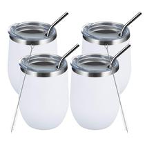 Copos de vinho MEWAY 350mL, pacote com 4 copos de aço inoxidável Copos de vinho MEWAY 350mL, pacote com 4 copos de aço inoxidável