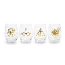 Copos de vinho sem haste Toynk Harry Potter Icons 600 ml, conjunto de 4 Copos de vinho sem haste Toynk Harry Potter Icons 600 ml, conjunto de 4