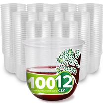 Copos de vinho Stock Your Home, compostáveis transparentes de 12 onças (pacote com 100)