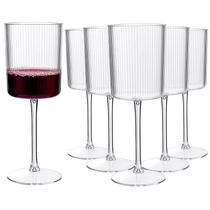 Copos de Vinho YOUBET 24 Unidades 295 ml com Textura Canelada Descartáveis