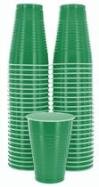 Copos descartáveis Amcrate 350 ml 12 onças, pacote com 50 unidades, verdes para festas
