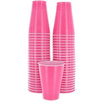 Copos descartáveis Amcrate 350 ml rosa 12 onças, pacote com 50 Copos descartáveis Amcrate 350 ml rosa 12 onças, pacote com 50