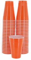 Copos descartáveis Amcrate 350ml Orange, pacote com 50 unidades para festas