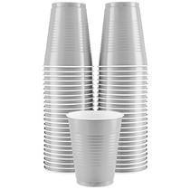 Copos descartáveis Amcrate Silver 500mL de plástico, pacote com 50