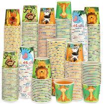 Copos descartáveis Amyhill 150ml para crianças, pacote com 300 animais
