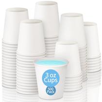 Copos Descartáveis de Papel CCWOFF (90mL) - Pacote com 500 Unidades para Enxaguante Bucal