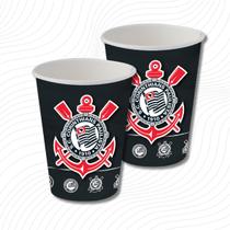 Copos Descartáveis de Papel para Aniversário Comemoração - Corinthians - 8 Unidades - Festcolor