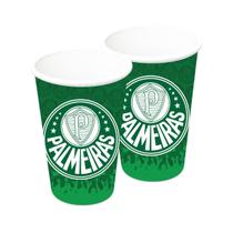 Copos Descartáveis de Papel para Aniversário Comemoração - Palmeiras - 8 Unidades - Festcolor Copos Descartáveis de Papel para Aniversário Comemoração - Palmeiras - 8 Unidades - Festcolor