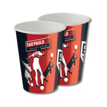 Copos Descartáveis de Papel para Aniversário Comemoração - São Paulo - 8 Unidades - Festcolor Copos Descartáveis de Papel para Aniversário Comemoração - São Paulo - 8 Unidades - Festcolor