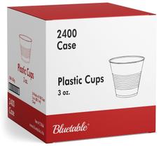 Copos Descartáveis de Plástico Bluetable (90ml) - Pacote com 2400 Unidades
