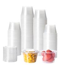 Copos descartáveis de plástico HOMIP de 4 onças (pacote de 100) com tampas Copos descartáveis de plástico HOMIP de 4 onças (pacote de 100) com tampas