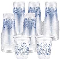 Copos descartáveis de plástico Hushee, 60 unidades, 480 ml, florais Copos descartáveis de plástico Hushee, 60 unidades, 480 ml, florais