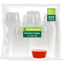 Copos descartáveis de plástico para porções de 60 ml (250 unidades) Freshware Copos descartáveis de plástico para porções de 60 ml (250 unidades) Freshware