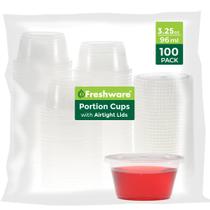 Copos descartáveis de plástico para porções Freshware 100 conjuntos de 100 ml