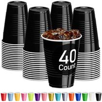 Copos descartáveis DecorRack Black Plastic 350 ml (40 unidades)