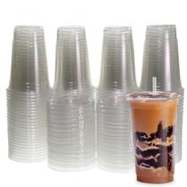 Copos descartáveis Freshware Clear Plastic 600mL pacote com 100