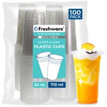 Copos descartáveis Freshware Clear Plastic 700mL pacote de 100
