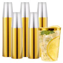 Copos descartáveis JOLLY CHEF de plástico dourado de 12 onças (pacote com 200) Copos descartáveis JOLLY CHEF de plástico dourado de 12 onças (pacote com 200)
