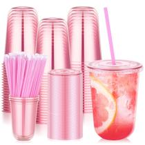 Copos Descartáveis KesaPlan 50 Unidades 473ml Copos Plásticos Rosa Copos Descartáveis KesaPlan 50 Unidades 473ml Copos Plásticos Rosa