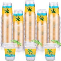 Copos descartáveis Rtteri Luau 350 ml de plástico de coco 100 unidades
